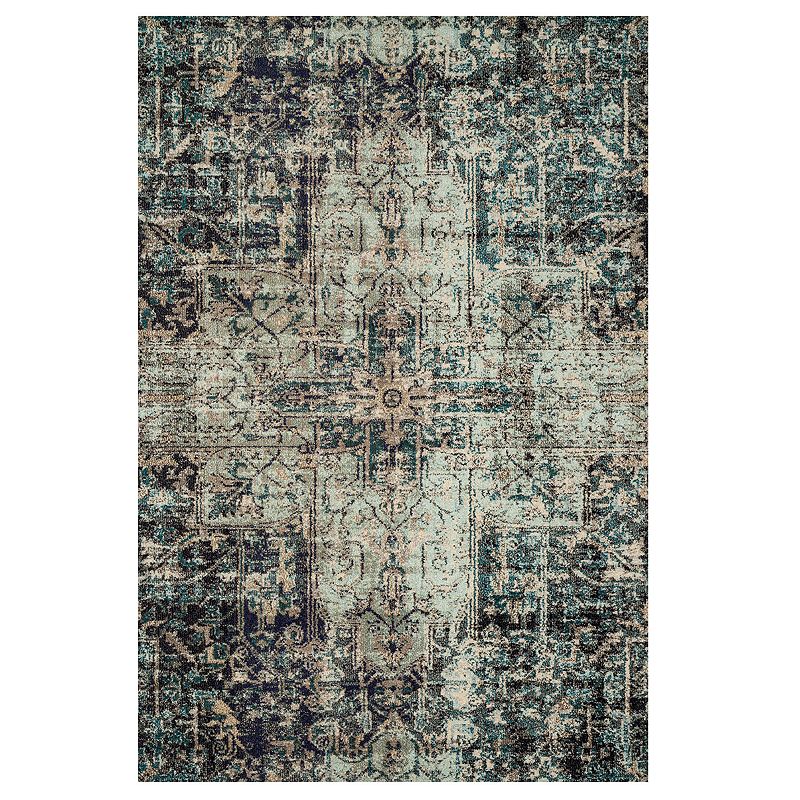 Loloi II Nadia Distressed Geometric Accent or Area Rug, Grey, 8X11 Ft