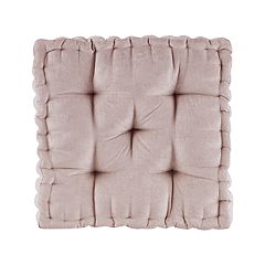 Intelligent Design Chenille Floor Pillow, Square, Blush