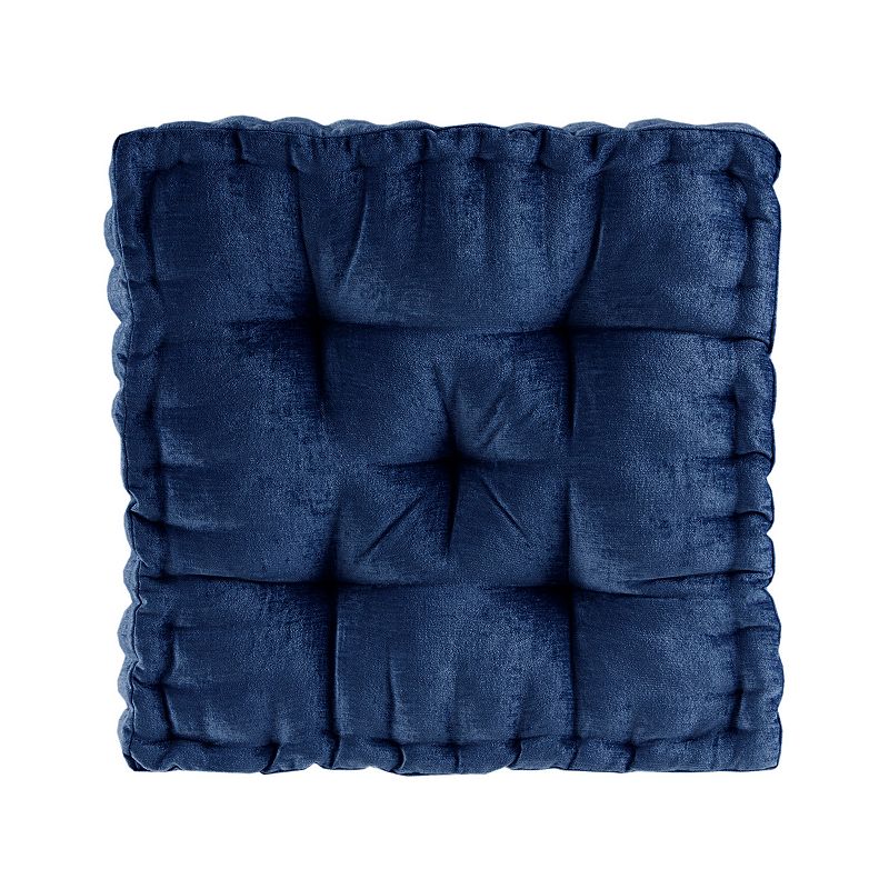 Intelligent Design Chenille Square Floor Pillow Cushion, Blue, FLR CUSHIN
