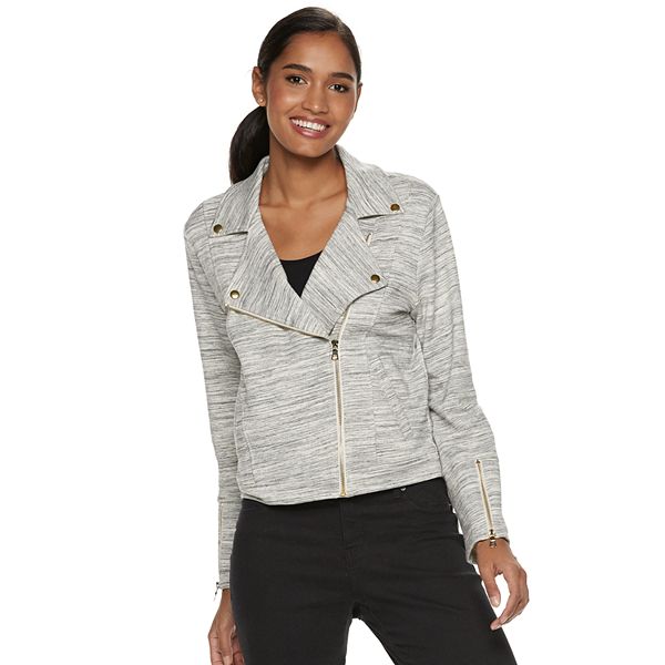 Juicy by Juicy Couture Lightweight Motorcycle Jacket | Black | Womens X-Small | Coats + Jackets Motorcycle Jackets | Holiday Gifts