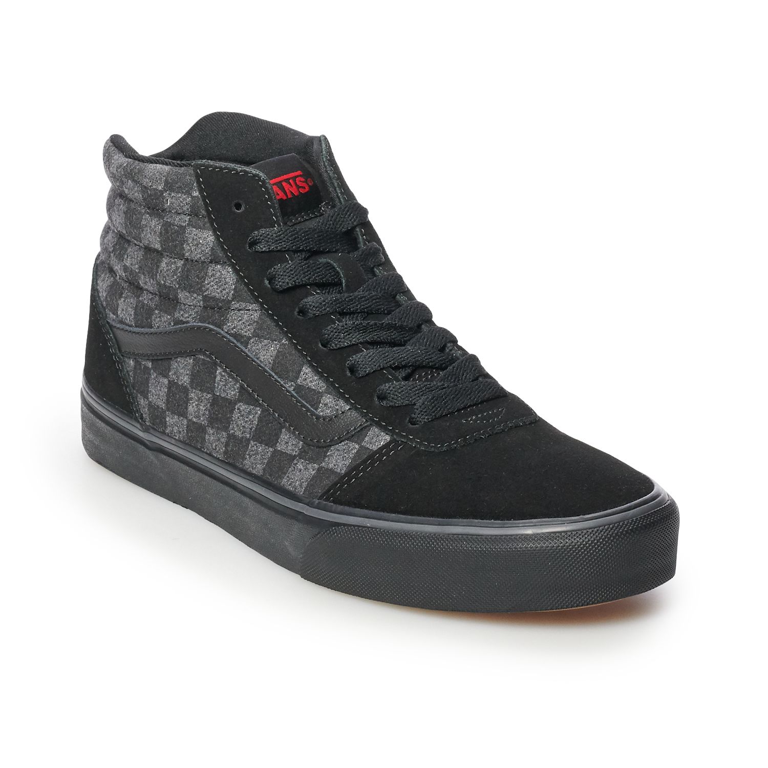 vans ward hi checkerboard men's skate 