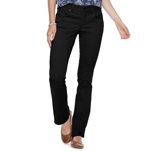 Petite SONOMA Goods for Life™ Midrise Sateen Bootcut Pants