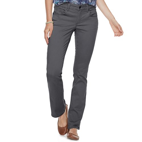 Petite SONOMA Goods for Life™ Midrise Sateen Bootcut Pants