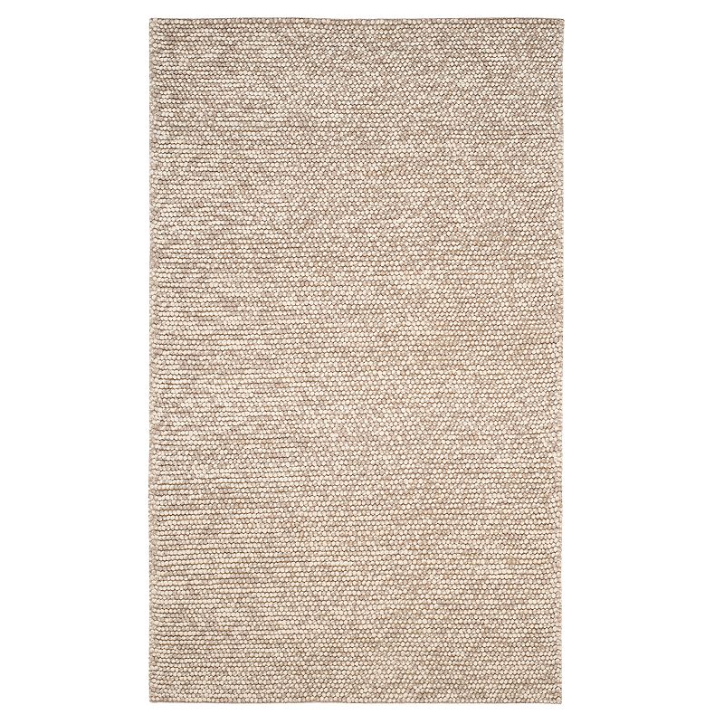 SAFAVIEH Natura Feride Solid Braided Wool Area Rug  Beige  5  x 8