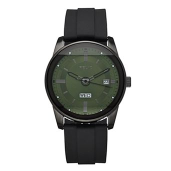 Relic by Fossil Men's Everett Black Silicone Band Watch