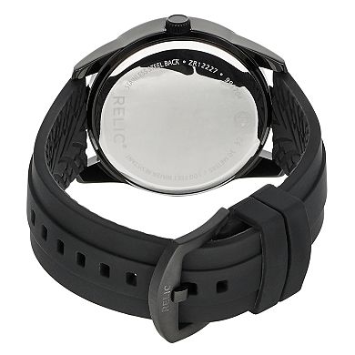 Relic by Fossil Men's Everett Black Silicone Band Watch