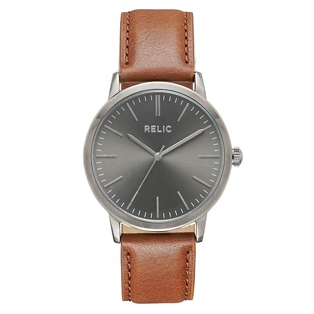 Relic by Fossil Men s Jeffrey Leather Watch