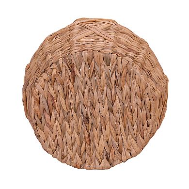 Household Essentials X-Weave Round Wicker Floor Basket