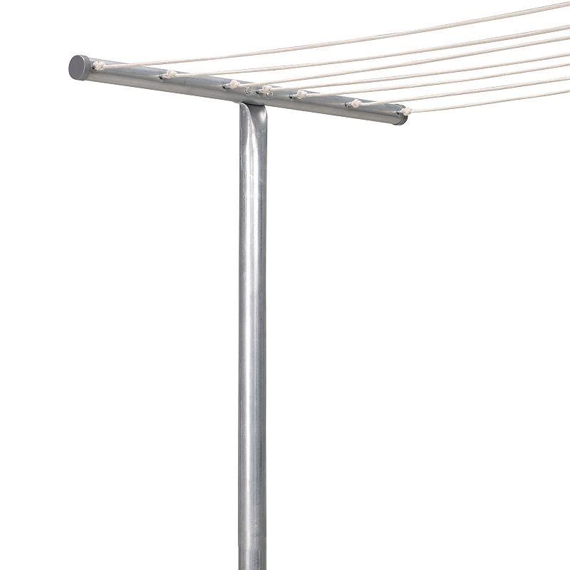 Household Essentials Galvanized Steel One-Piece Pole Clothesline T-Post