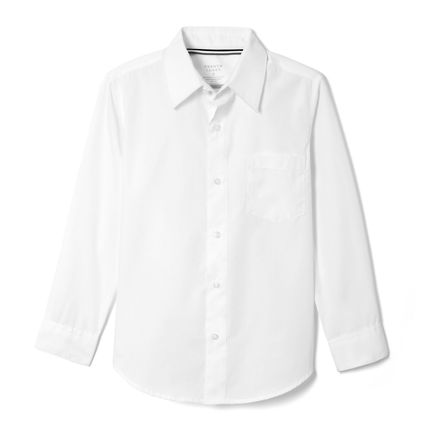 boys white button down dress shirt