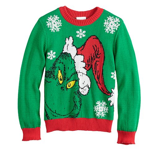 Boys 48 Jumping Beans® Dr. Seuss The Grinch Knit Holiday Sweater