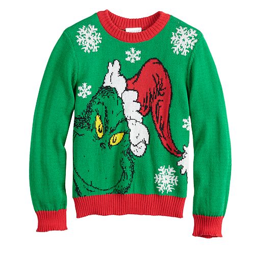 Boys 4-8 Jumping Beans® Dr. Seuss The Grinch Knit Holiday Sweater