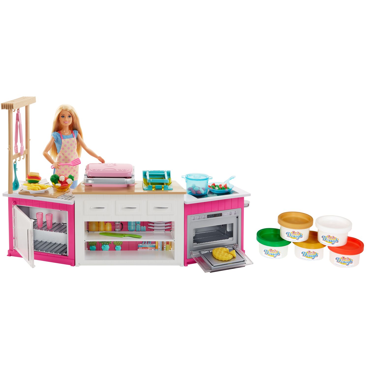 barbie kitchen and bathroom set