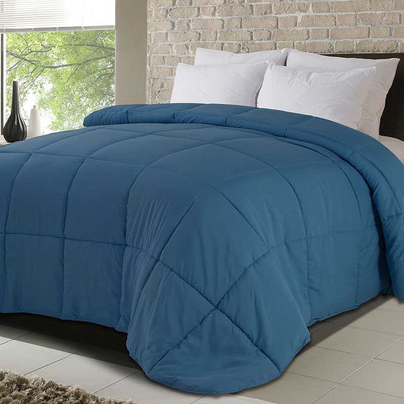 Down Home All Season Microsoft Down-Alternative Comforter, Blue, King