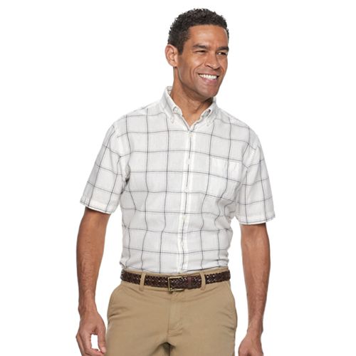 Men's Croft & Barrow® ClassicFit EasyCare LinenBlend ButtonDown Shirt