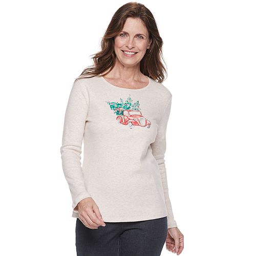 kohls womens long sleeve tee shirts
