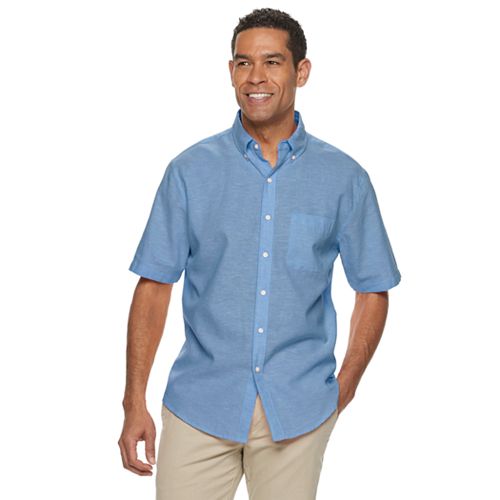 Men's Croft & Barrow® Classic-Fit Easy-Care Linen-Blend Button-Down Shirt