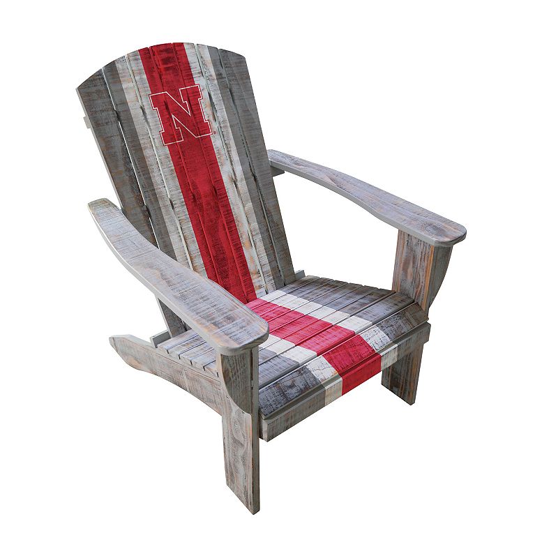 67037936 Nebraska Cornhuskers Adirondack Chair, Multicolor sku 67037936