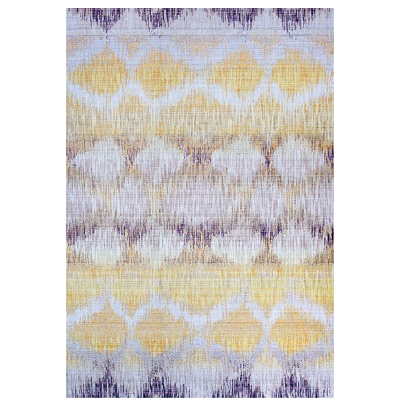 Couristan Xanadu Durango Indoor / Outdoor Geometric Rug, Yellow, 8.5X13 Ft