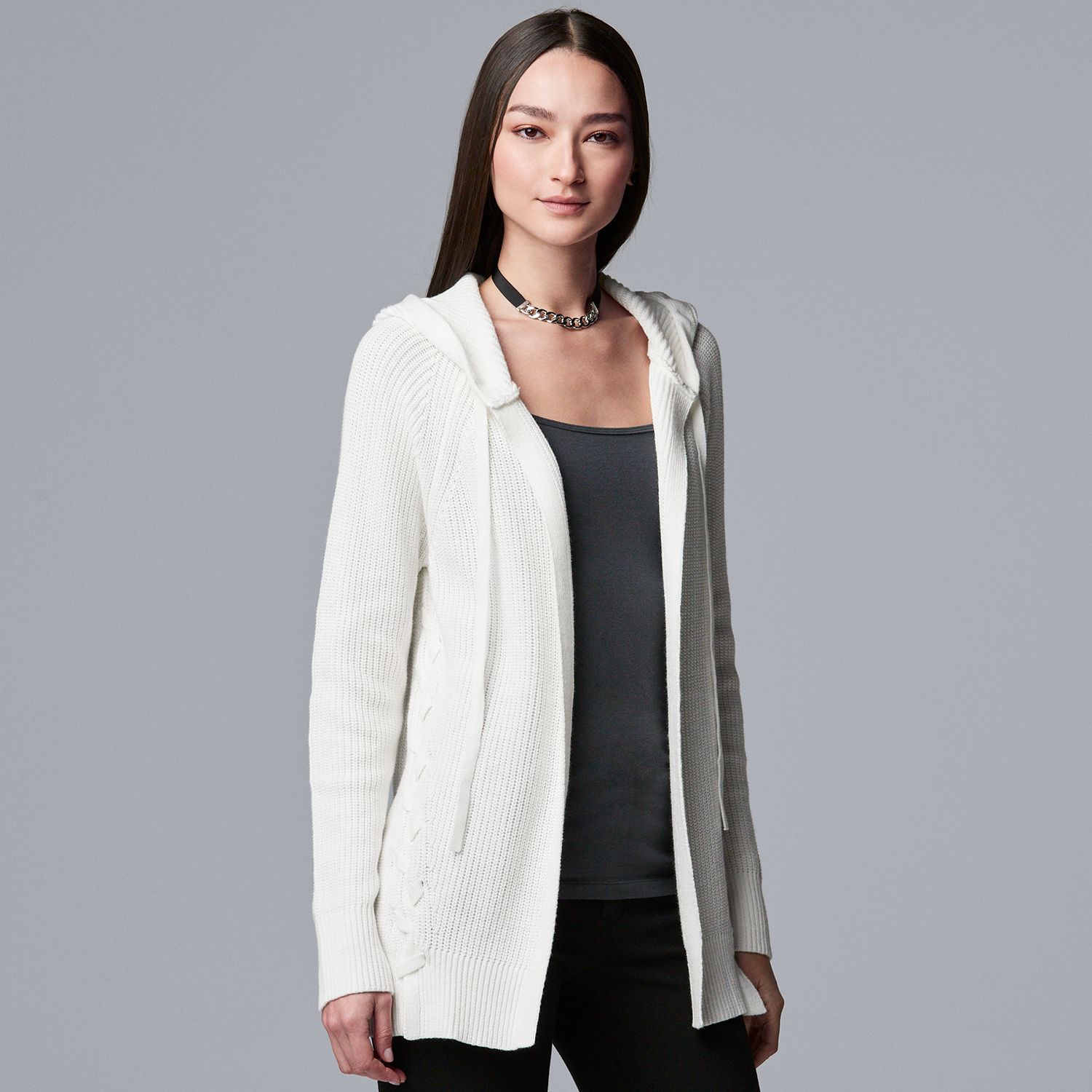 womens hooded cardigan