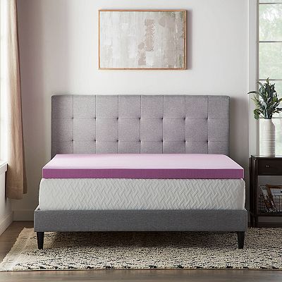 Lucid Dream Collection 3 in. Lavender Memory Foam Mattress Topper