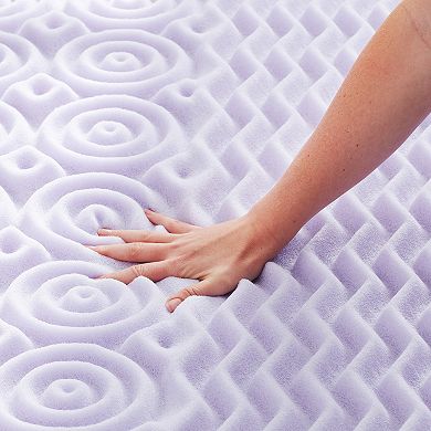 Lucid Dream Collection 2-in. Zoned Lavender Memory Foam Mattress Topper