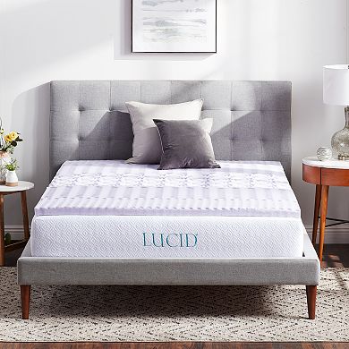 Lucid Dream Collection 2-in. Zoned Lavender Memory Foam Mattress Topper