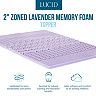 Lucid Dream Collection 2-in. Zoned Lavender Memory Foam Mattress Topper