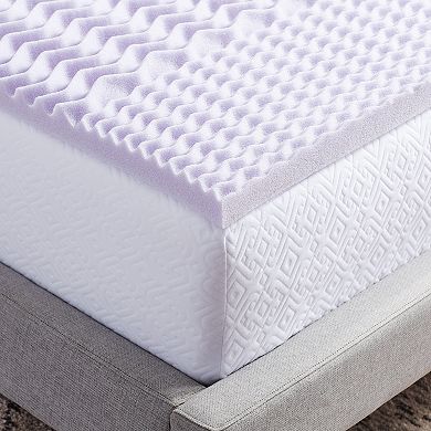 Lucid Dream Collection 2-in. Zoned Lavender Memory Foam Mattress Topper