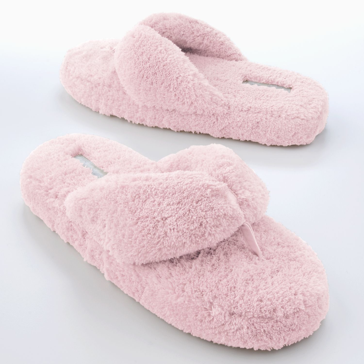 plush thong slippers