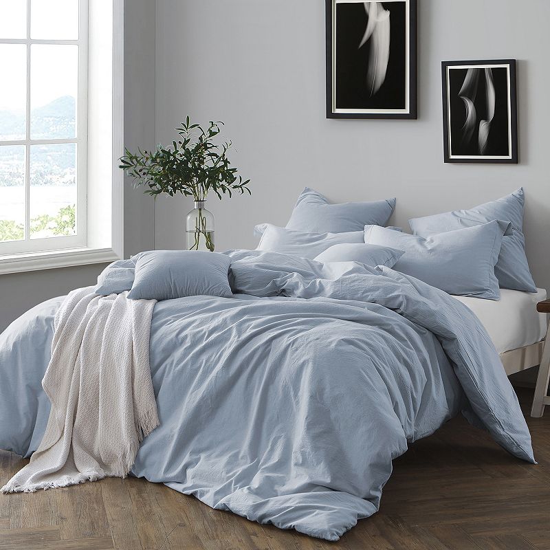 Swift Home Cotton Yarn Dye Chambray Duvet Cover Set, Blue, King