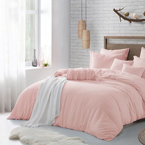 Microfiber Washed Crinkle Duvet Cover Set