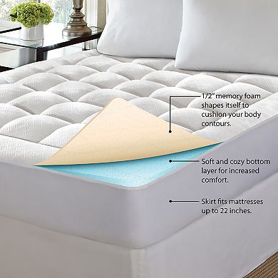 LoftWorks Pure Rest Washable Memory Foam Mattress Pad