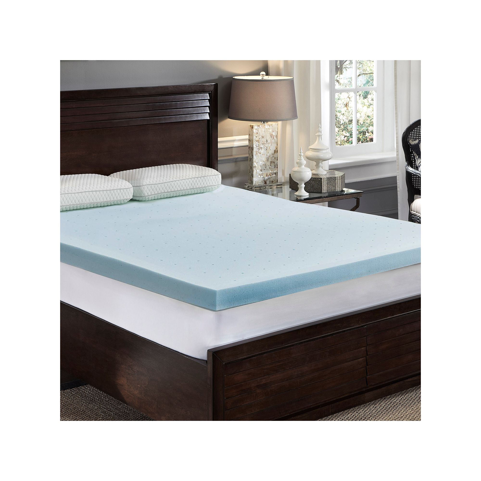 LoftWorks 3-in. Cool Memory Foam Mattress Topper, White