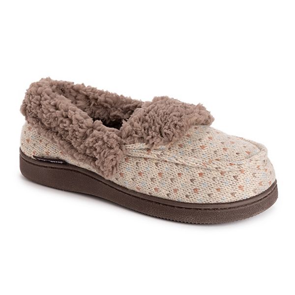 MUK LUKS® Anais Women's Moccasin Slippers - Oatmeal Birdseye (SMALL)