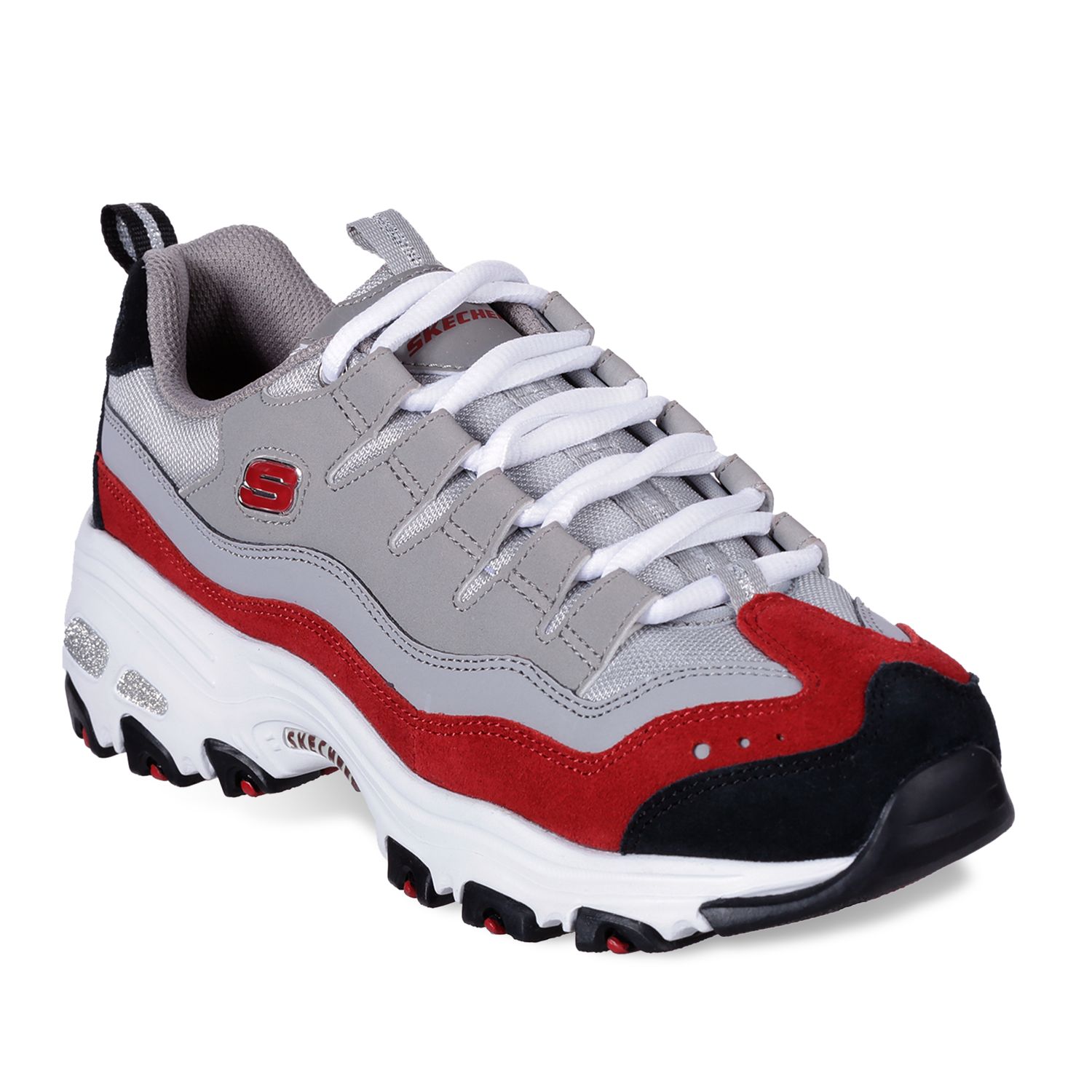 skechers d'lites womens red