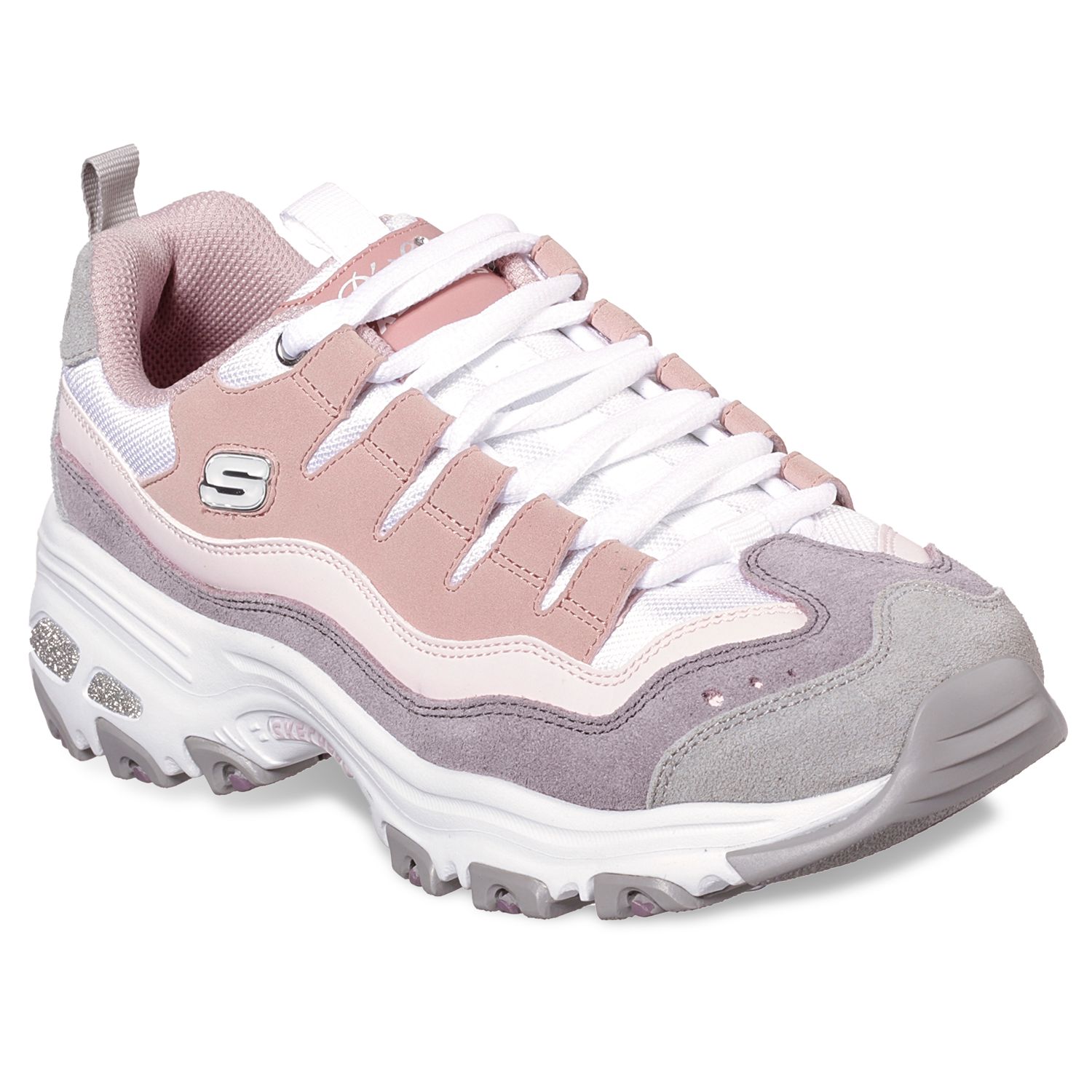 skechers d'lites mujer beige