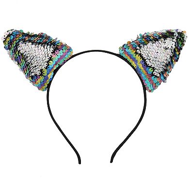 Girls 4-16 Elli by Capelli Flippable Sequin Cat Ears Headband