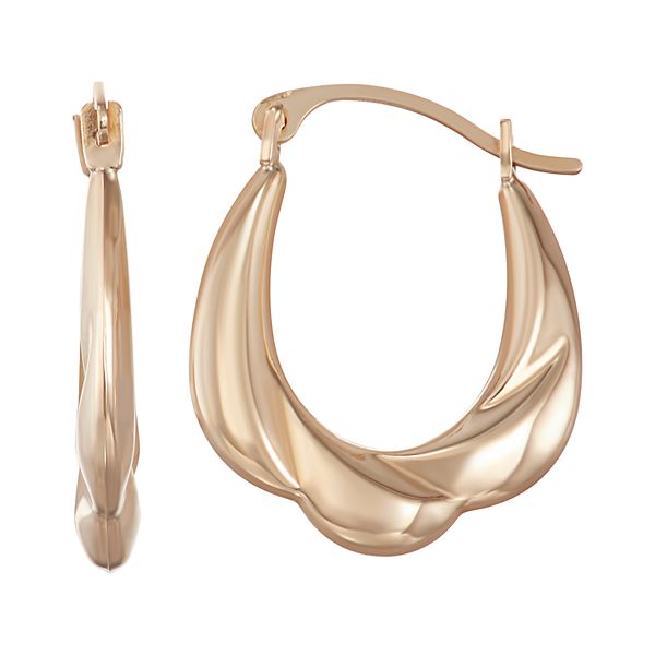 Kohls gold sales hoop earrings