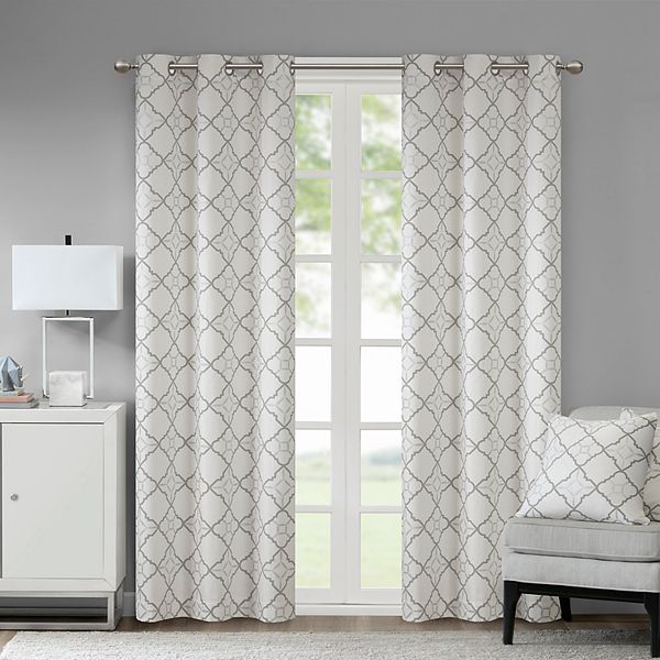 Madison Park 2-pack Jax Cotton Duck Light Filtering Grommet Window Curtains