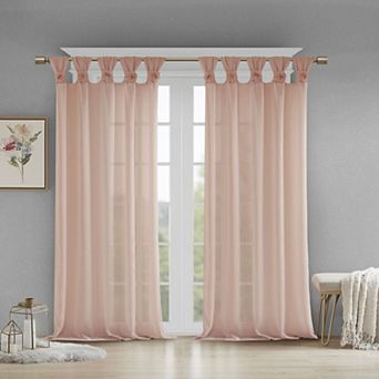 Madison Park Embellished Floral Sheer 1 Window Curtain Panel