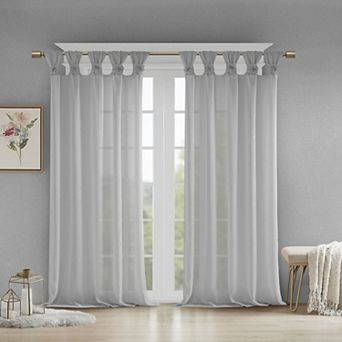 Madison Park Embellished Floral Sheer 1 Window Curtain Panel