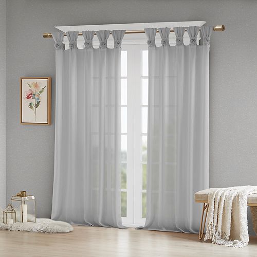 Madison Park Embellished Floral Window Curtain