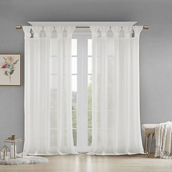 Madison Park Embellished Floral Sheer 1 Window Curtain Panel