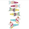 Girls 4-16 Elli by Capelli 6-pack Unicorn Snap Hair Clips