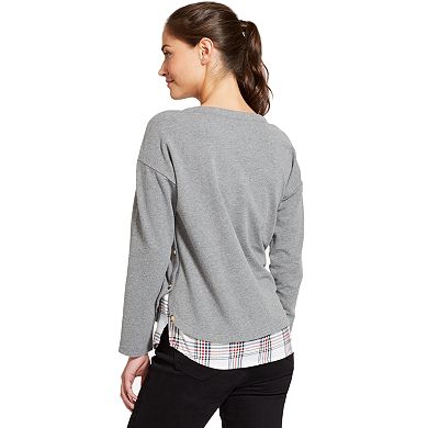 Women's IZOD Mock-Layered Sweatshirt
