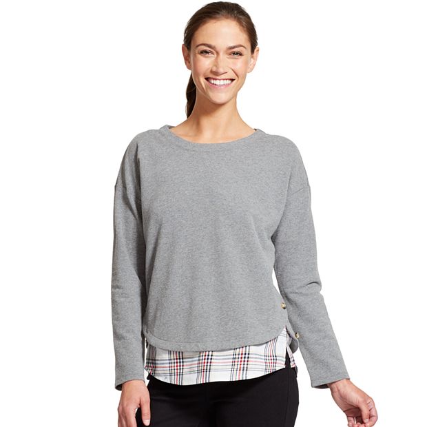 Women's IZOD Mock-Layered Sweatshirt