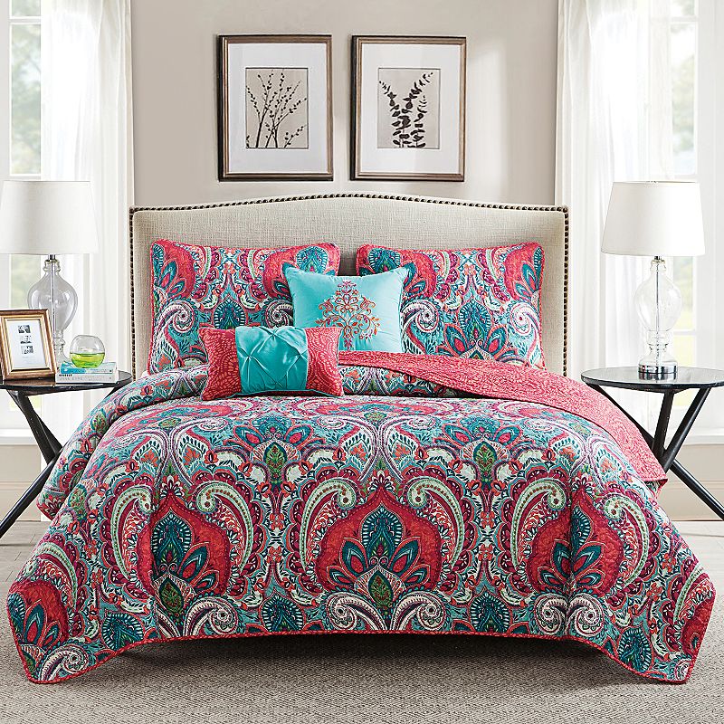 VCNY Home Casa Real Reversible Quilt Set, Multicolor, Twin