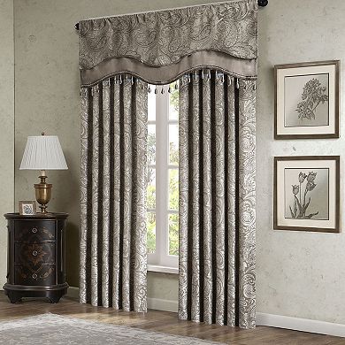 Madison Park Whitman Jacquard Window Valance With Beads