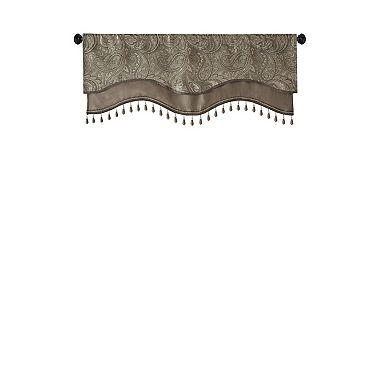 Madison Park Whitman Jacquard Window Valance With Beads